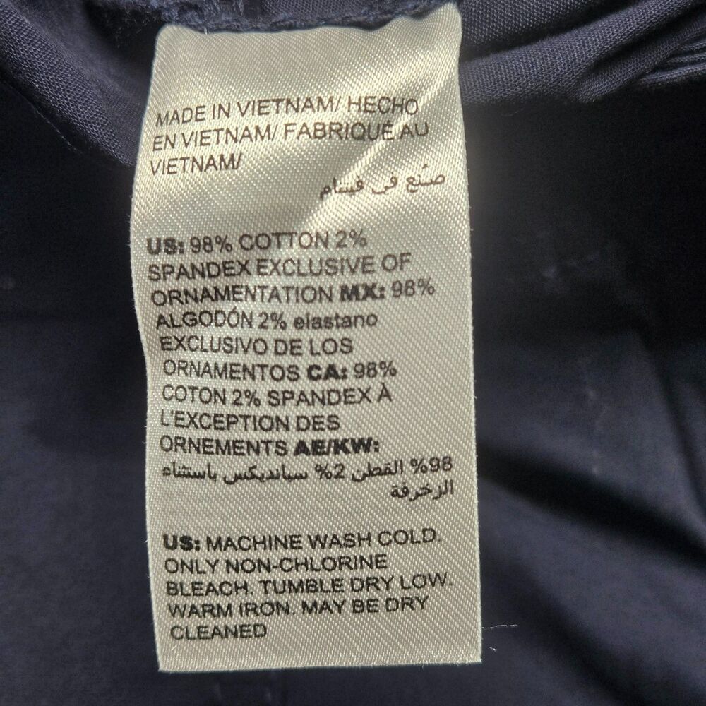 Chico’s Women’s 3 (16) Navy Cargo Shorts Cotton Poplin Utility Stretch NWT - Picture 11 of 16